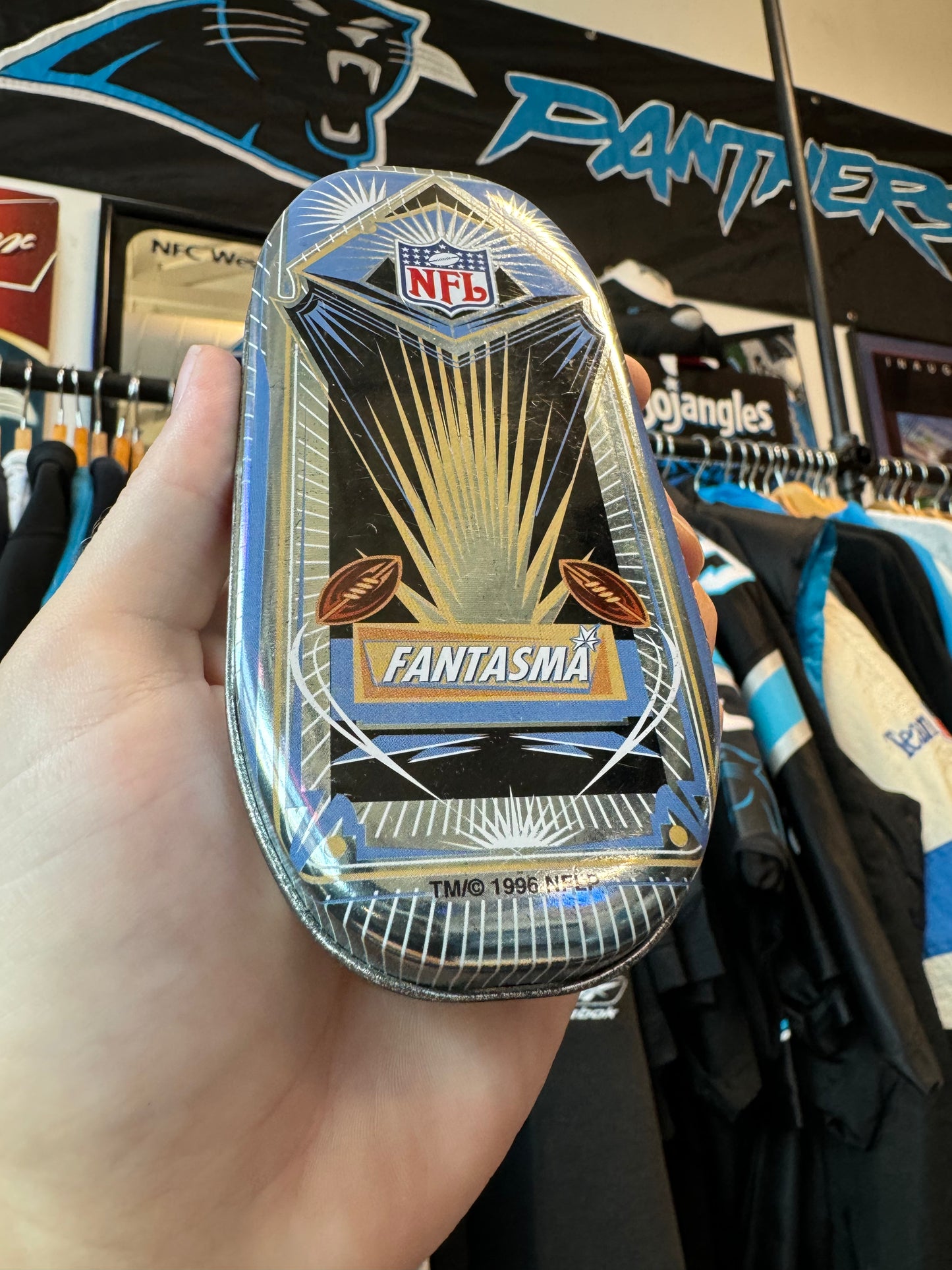 1996 Carolina Panthers Vintage Fantasam Gold Helmet NFL Watch - Brand New