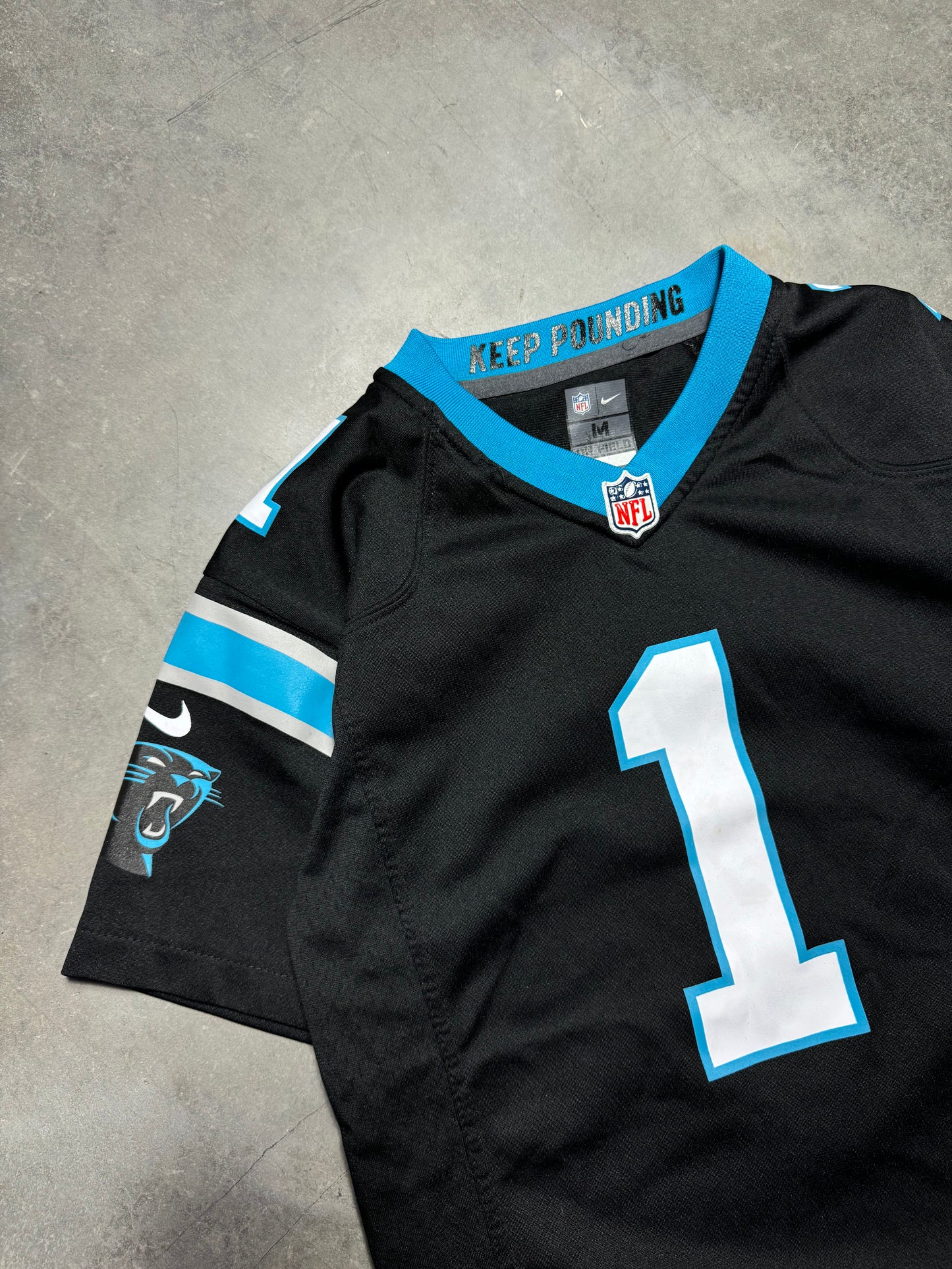 2010’s Carolina Panthers Cam Newton Black NFL Jersey (Youth Medium)