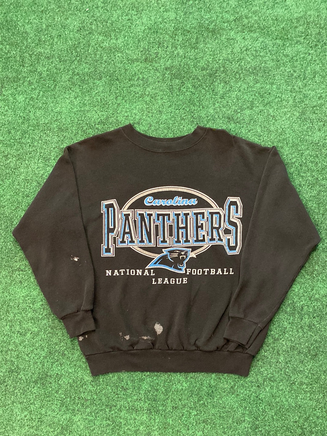 Vintage 90's Carolina Panthers National Football League NFL Sweatshirt Vintage Biglogo Streetwear Crewneck Team NFL Imanuel Lutheran hotsell Panther