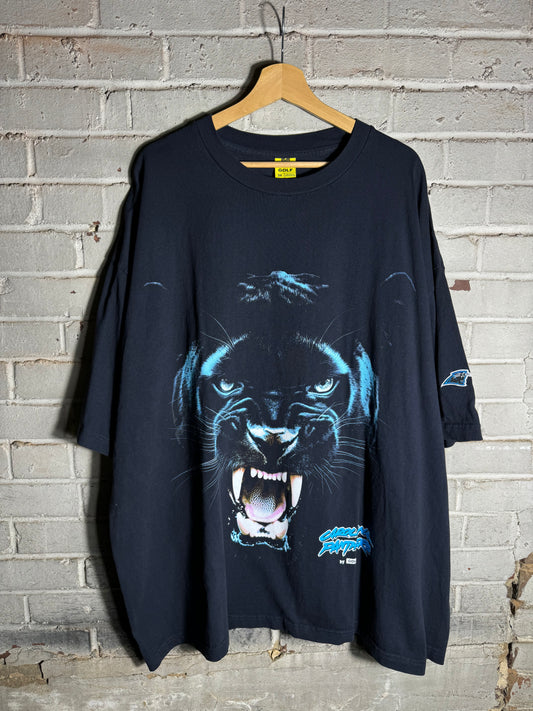 2024 Carolina Panthers x GOLF WANG Big Cat Face NFL Tee (XXXL)