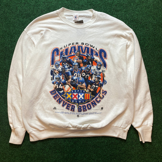 1998 Denver Broncos Super Bowl Champs NFL Crewneck (2XL)