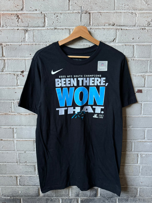 2025 Carolina Panthers NFC South Champions Black Nike Tee - Deadstock (Small)