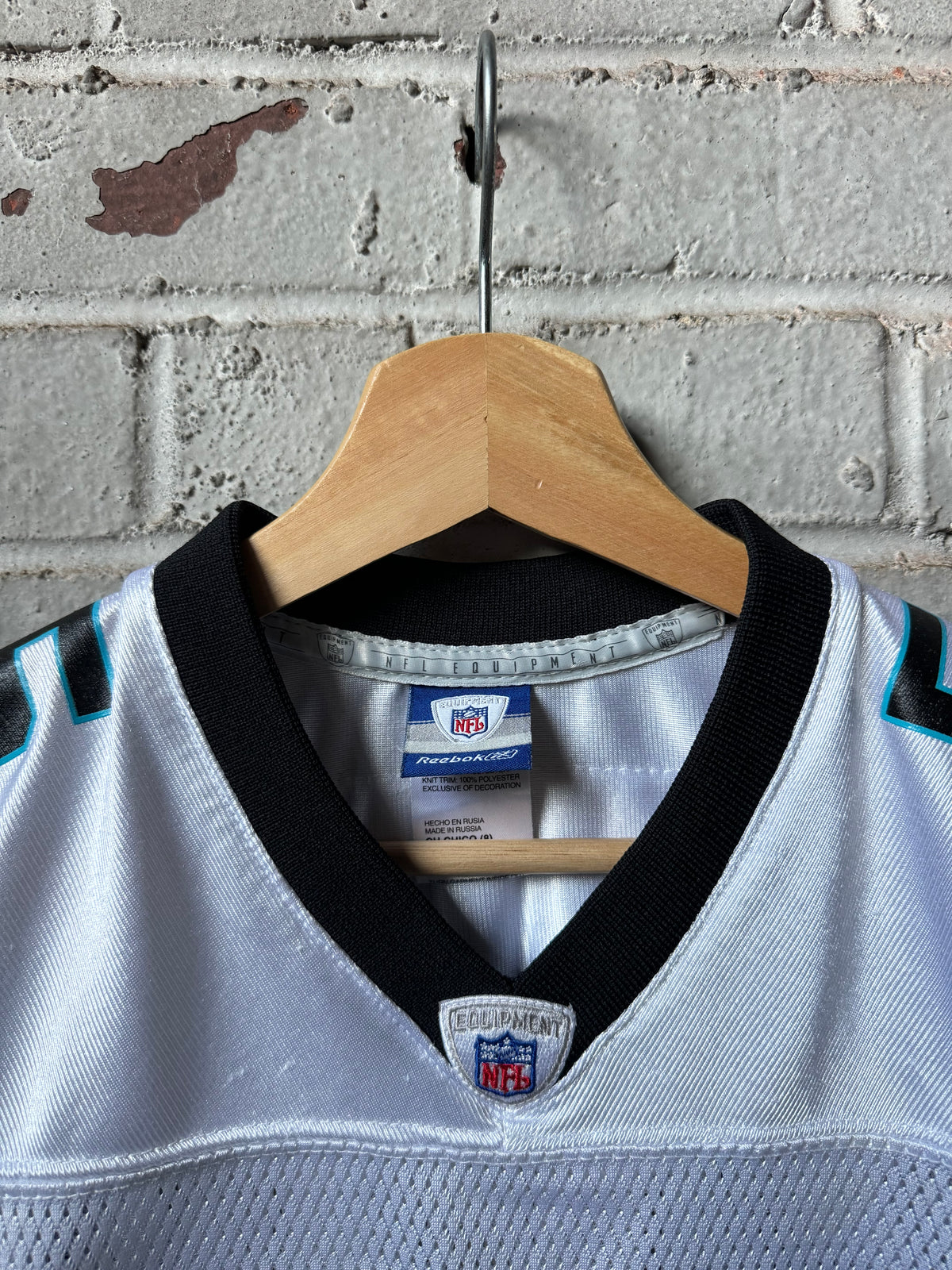 00’s Carolina Panthers Dan Morgan Vintage White Reebok NFL Jersey (Youth Small)