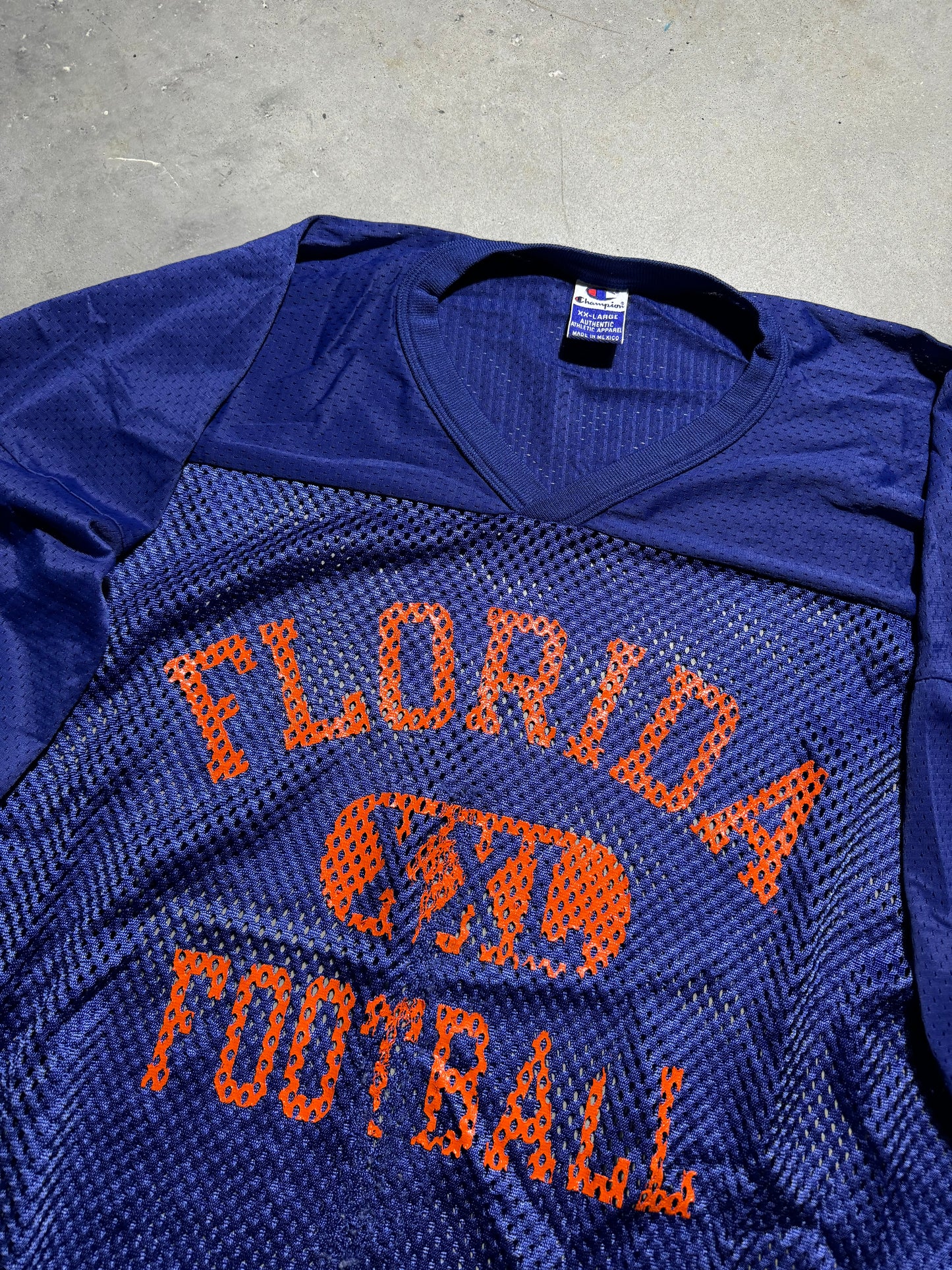 90’s Florida Gators Vintage Blue Champion Mesh College Football Practice Jersey (52/XXL)