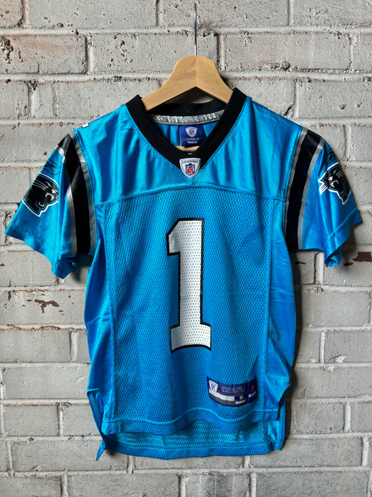 2011 Carolina Panthers Cam Newton Vintage Reebok Alternate Blue Rookie Season NFL Jersey (Youth Small)