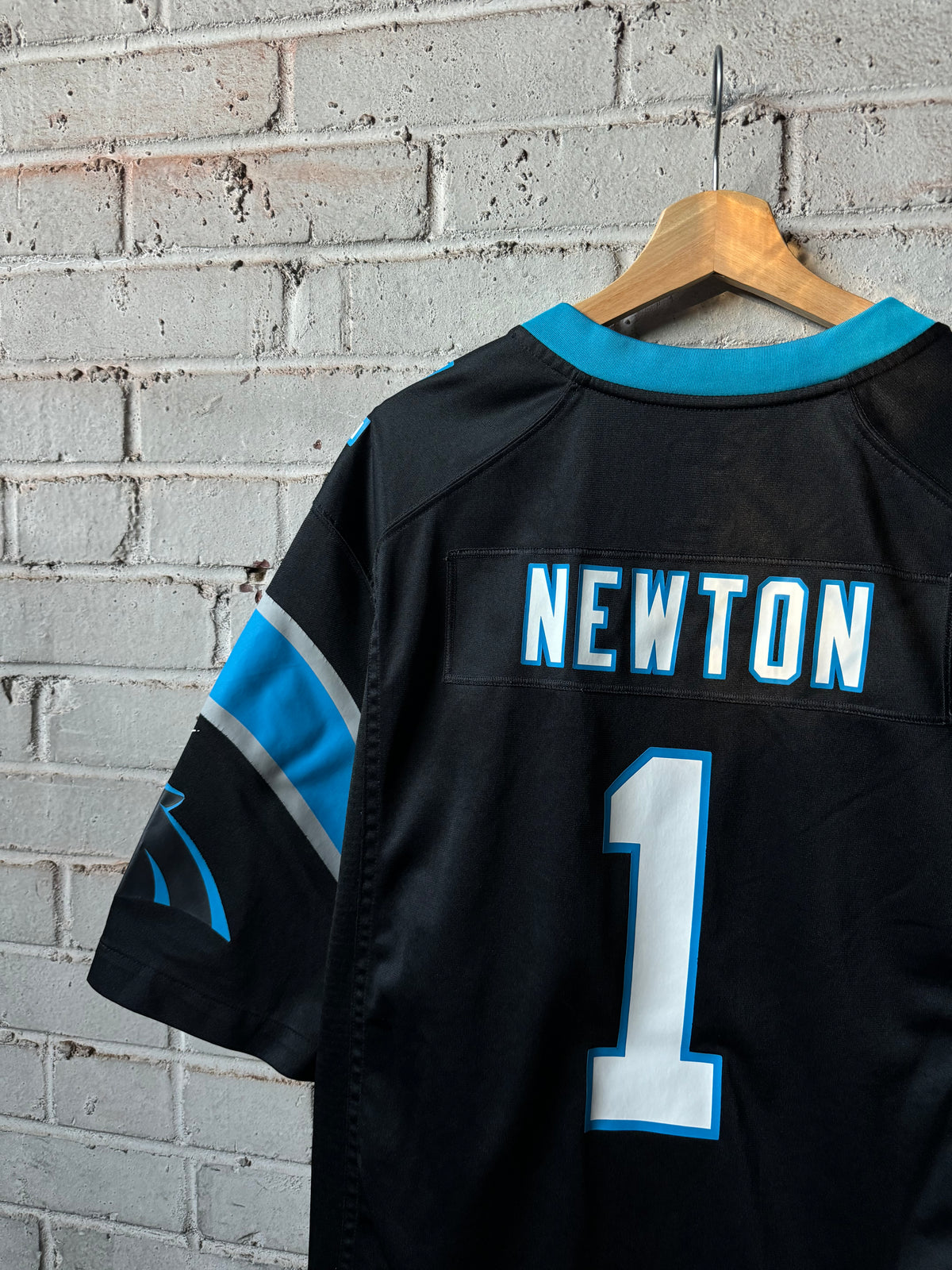 2016 Carolina Panthers Cam Newton Black Nike NFL Game Jersey (XL)