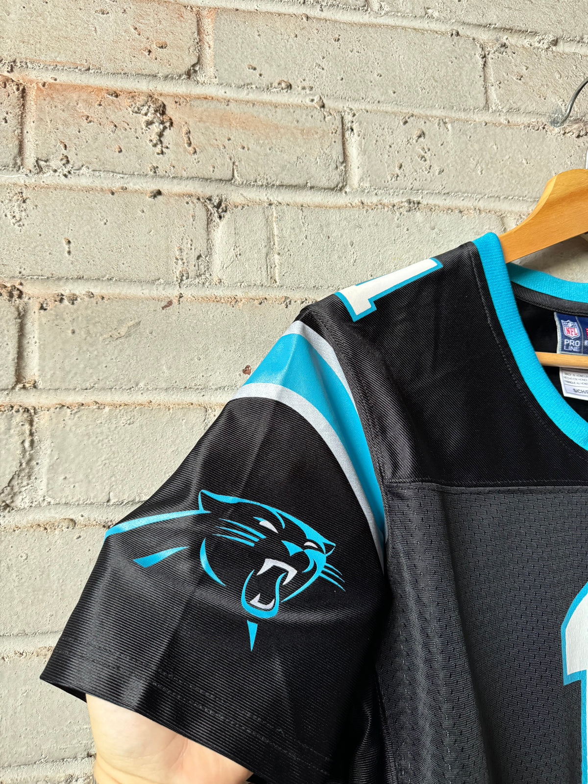 2010’s Carolina Panthers Cam Newton Black Nike NFL Jersey (Women’s Small)