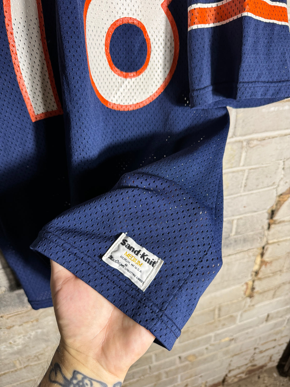 80’s Chicago Bears William “Refrigerator” Perry Vintage Navy Blue Sandknit Authentic NFL Jersey (Medium)