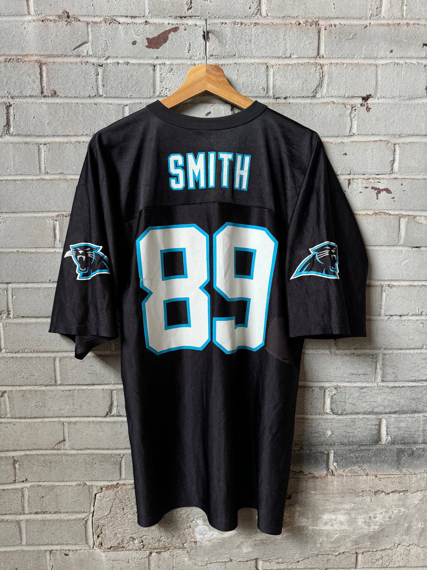 00’s Carolina Panthers Steve Smith Vintage Black NFL Jersey (Large)