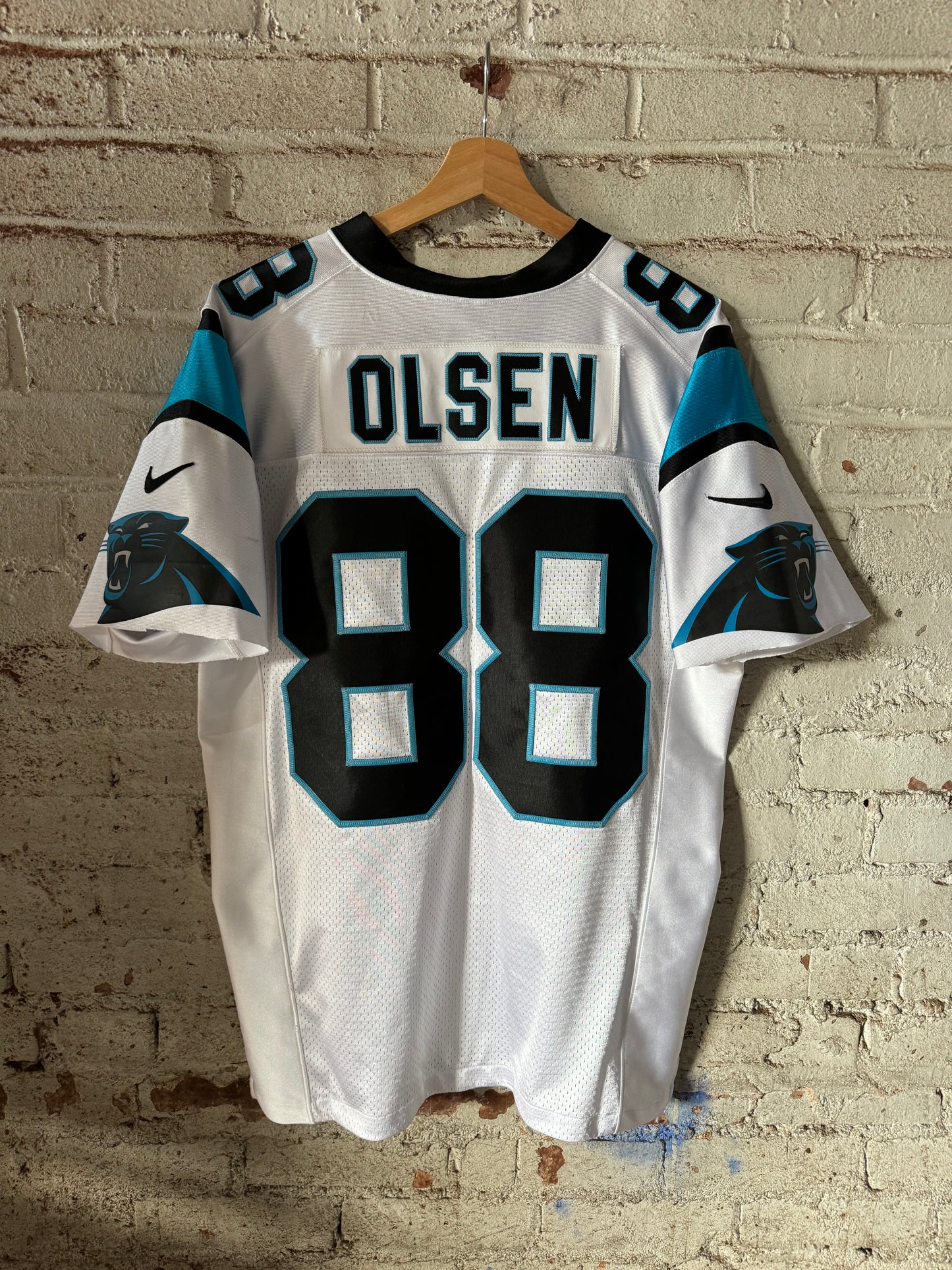 2013 Carolina Panthers Greg Olsen White Nike On Field Authentic Vapor Elite NFL Jersey (44/Large)