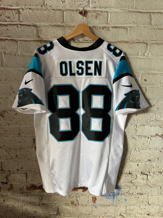 2013 Carolina Panthers Greg Olsen White Nike On Field Authentic Vapor Elite NFL Jersey (44/Large)
