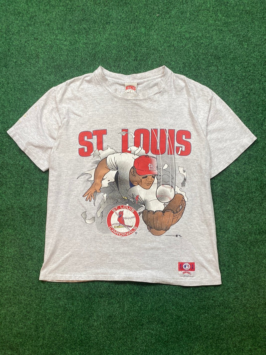 90s St.Louis Cardinals MLB Player Breakthrough Nutmeg Mills Vintage Tee (XL)
