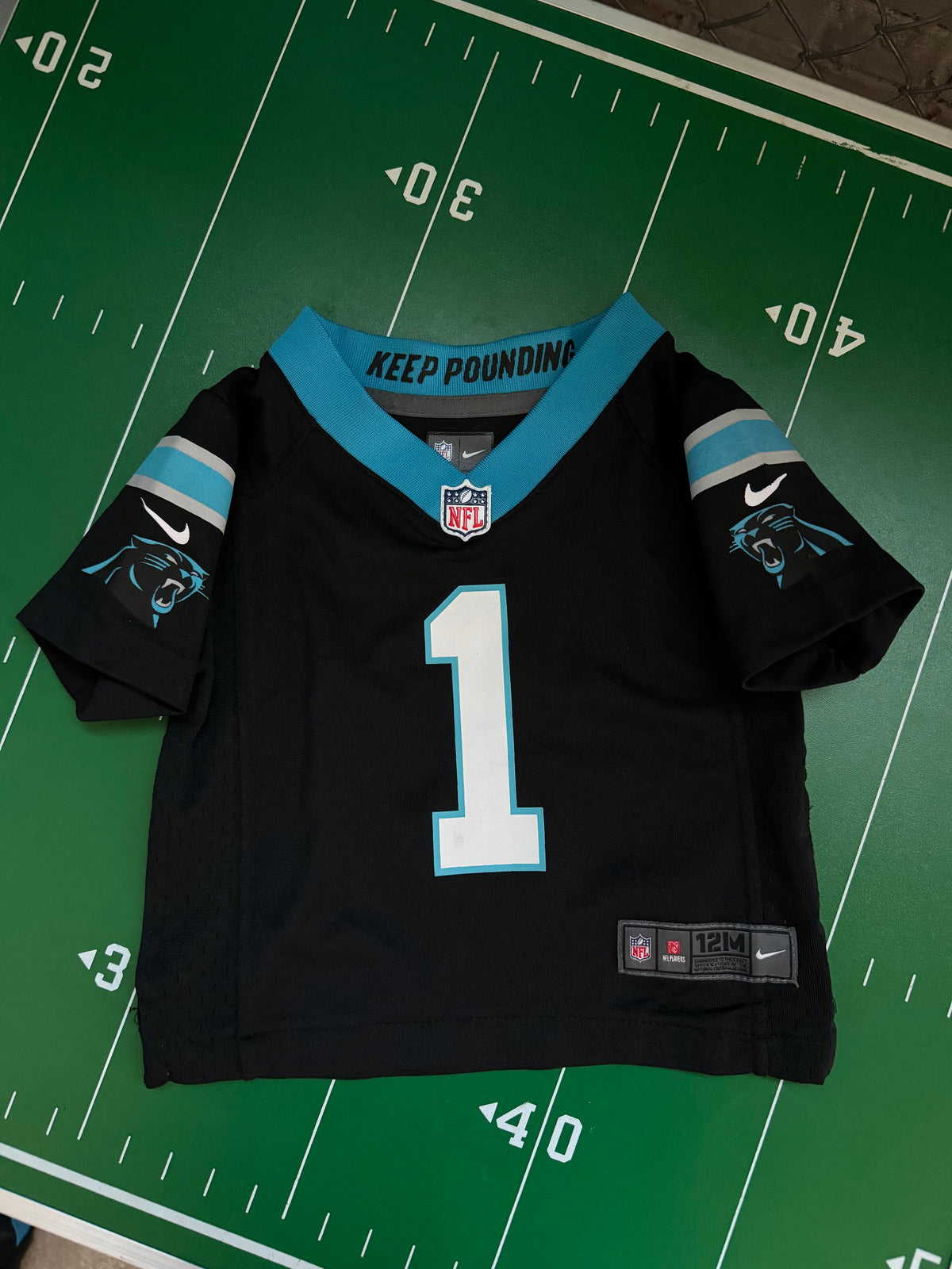 2012 Carolina Panthers Cam Newton Black Nike NFL Jersey (12 Months)