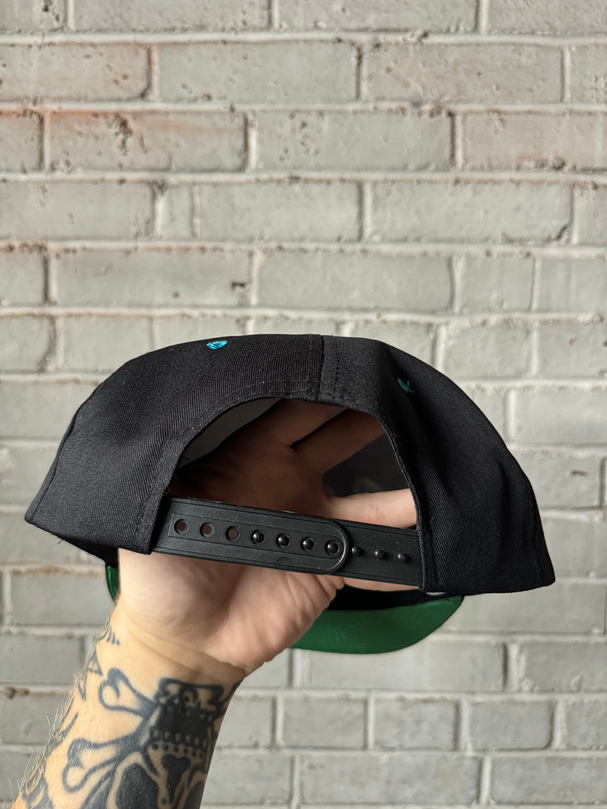 90’s Carolina Panthers Vintage Black Script NFL Snapback Hat - Deadstock (OSFA)