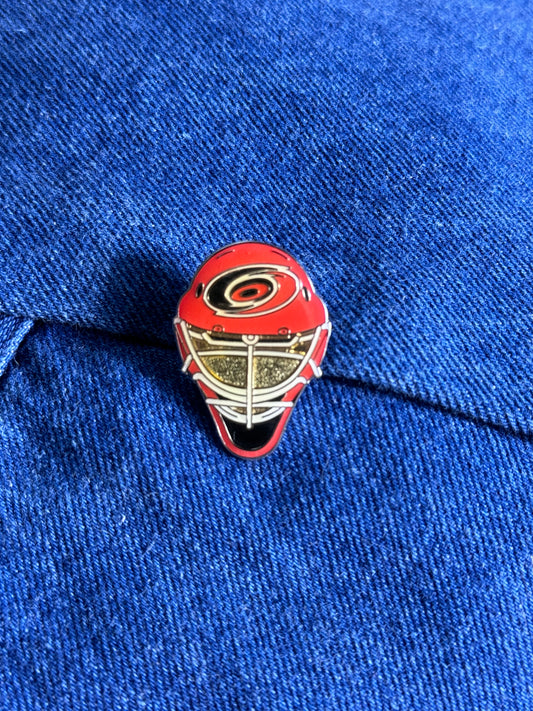 90’s Carolina Hurricanes Vintage Goalie Mask NHL Pin