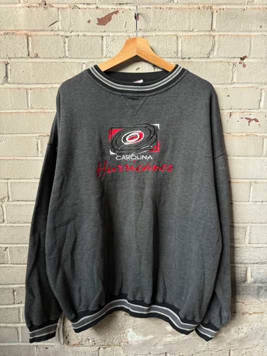 90’s Carolina Hurricanes Vintage Knit Style Heavyweight NHL Crewneck (XL)