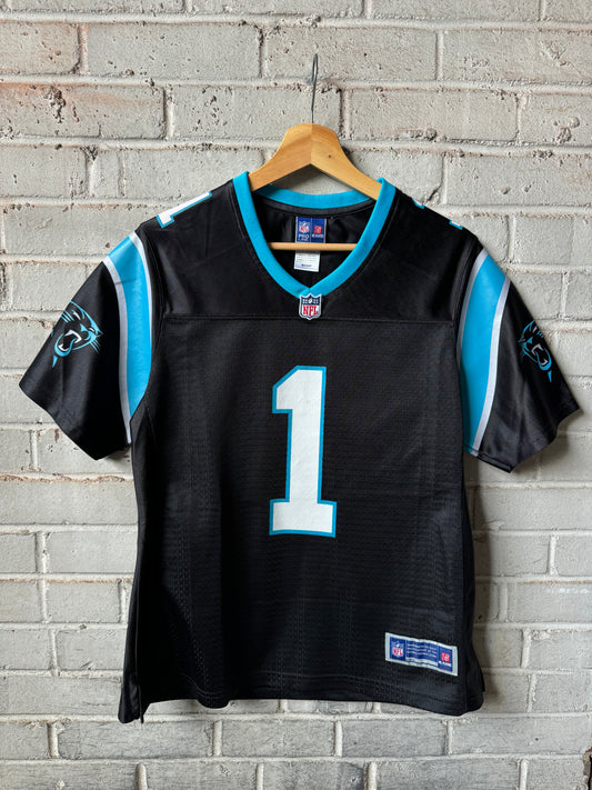 2010’s Carolina Panthers Cam Newton Black Nike NFL Jersey (Women’s Small)
