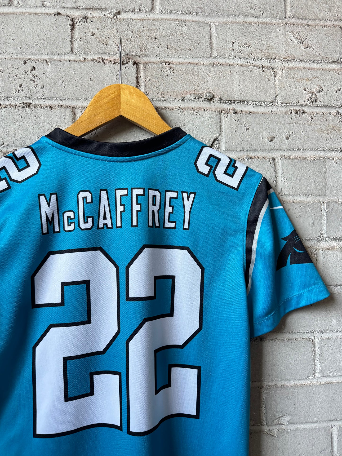 2019 Carolina Panthers Christian McCaffrey Nike Blue Color Rush NFL Jersey (Youth Small)