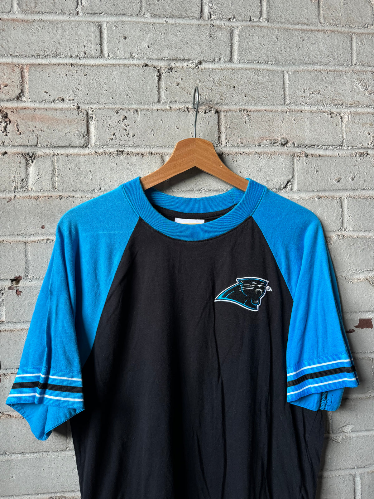 Carolina Panthers x Mitchell & Ness Black NFL Tee (Medium)