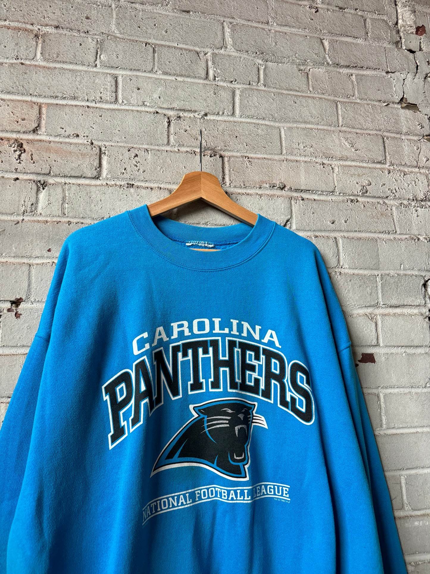 1998 Carolina Panthers Vintage Blue Heavyweight NFL Crewneck (XXL)