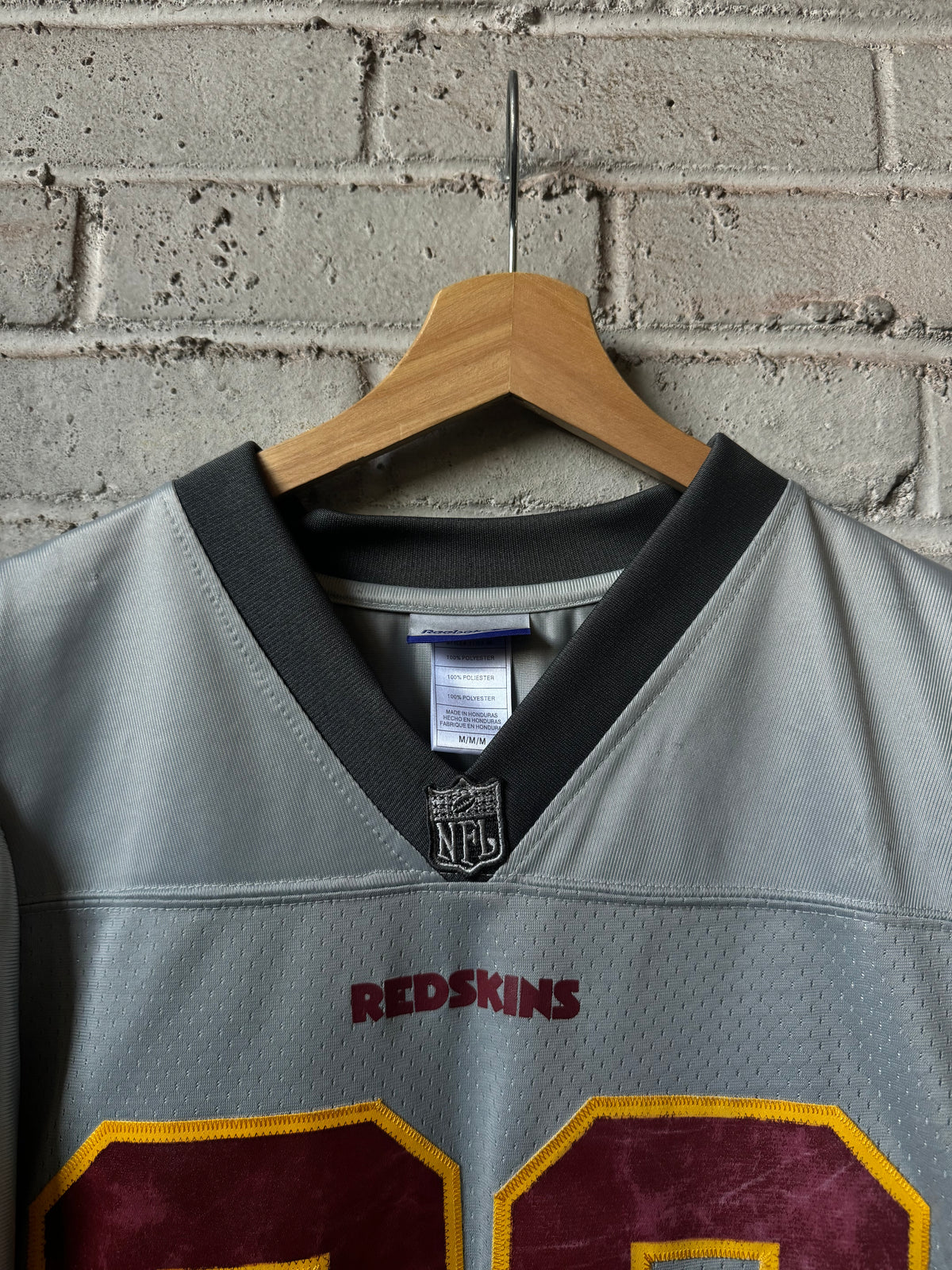 00’s Washington Redskins Santana Moss Vintage Grey Reebok Storm Collection Stitched NFL Jersey (Medium)