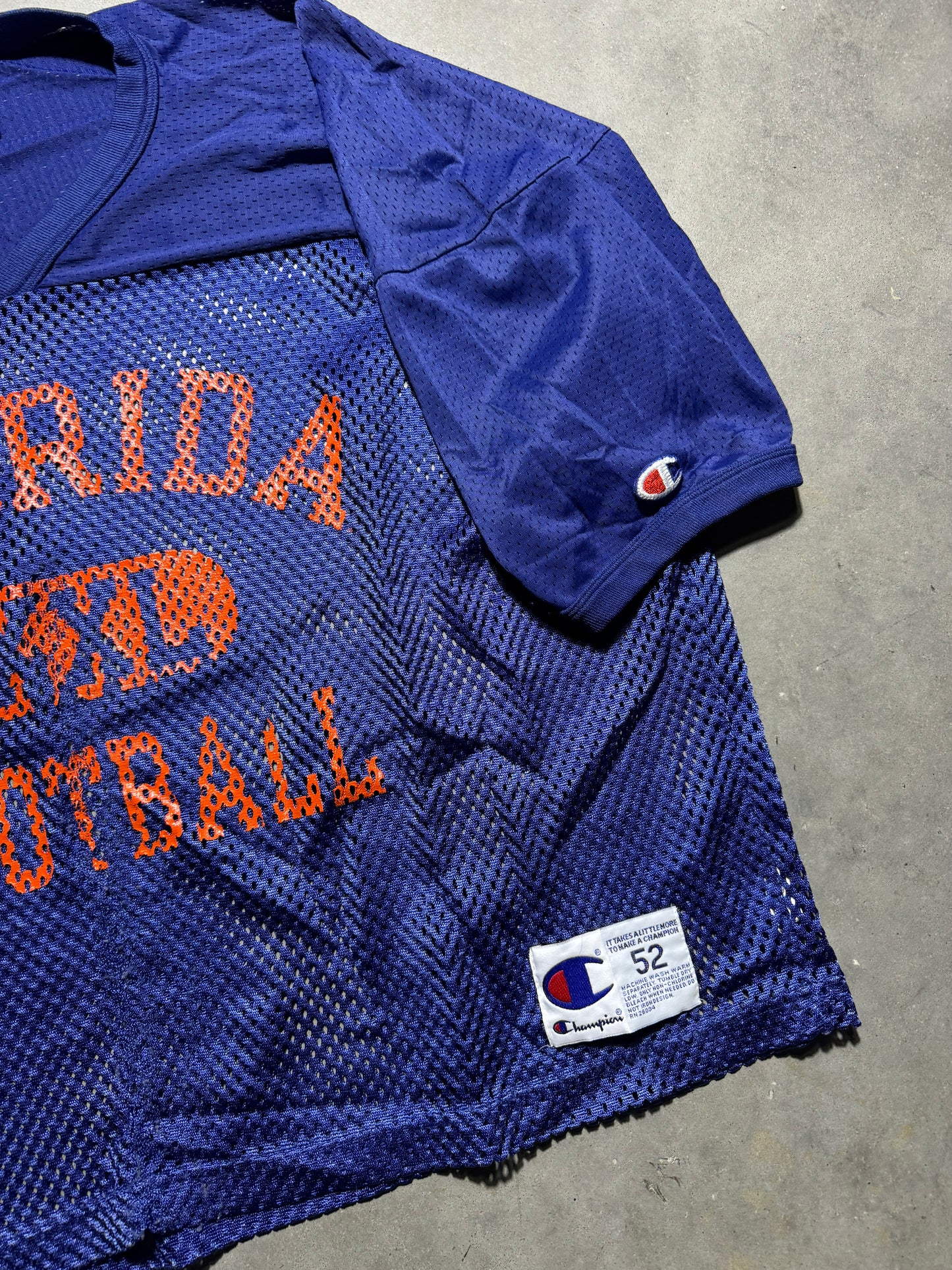 90’s Florida Gators Vintage Blue Champion Mesh College Football Practice Jersey (52/XXL)