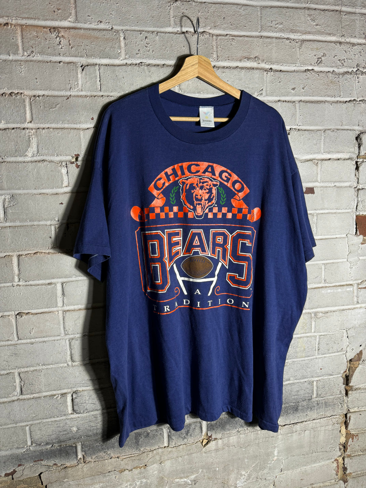 90’s Chicago Bears Vintage Navy Blue NFL Graphic Tee (XXL)