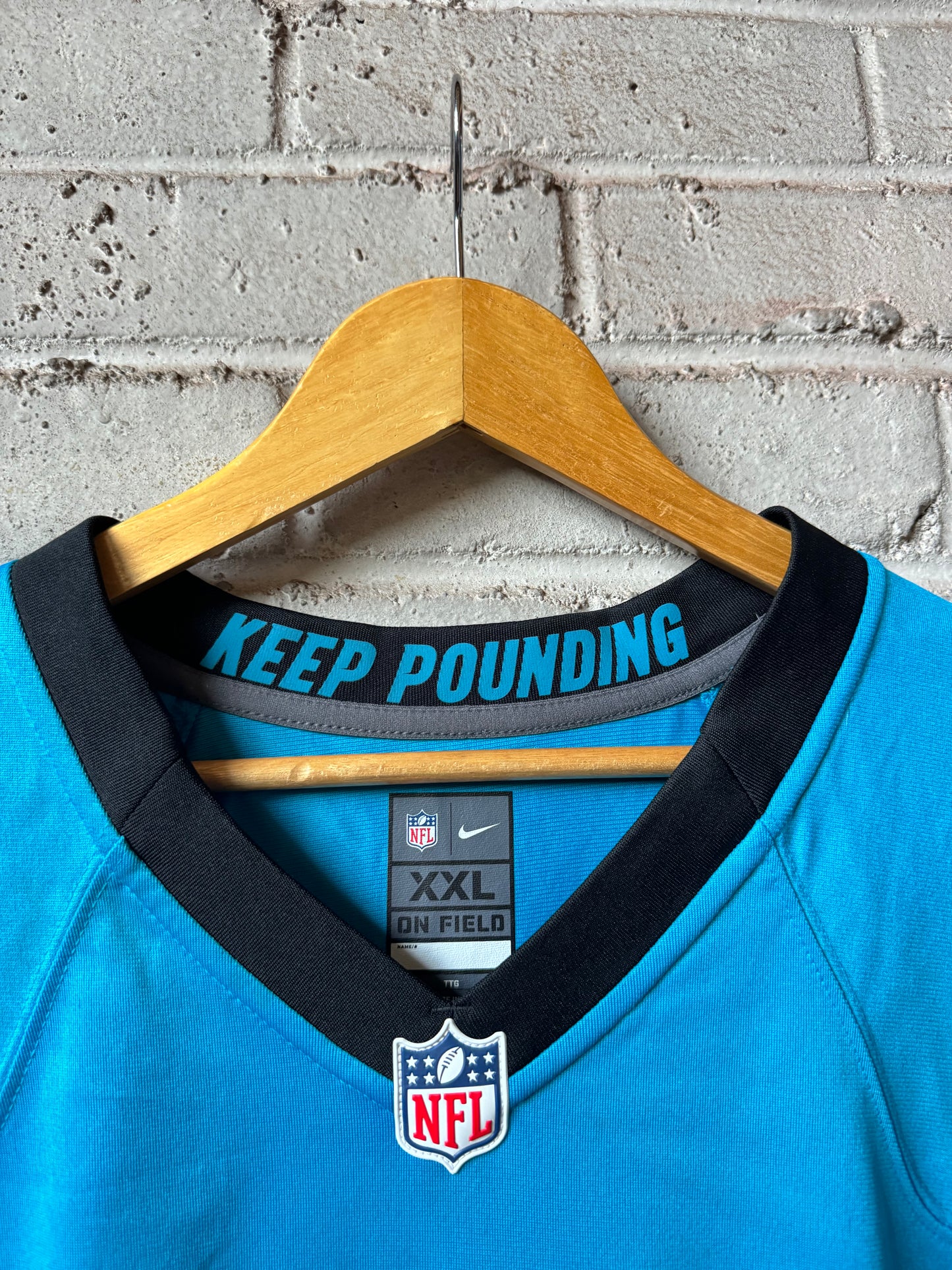2022 Carolina Panthers Jaycee Horn Blue Nike NFL Game Jersey (XXL)