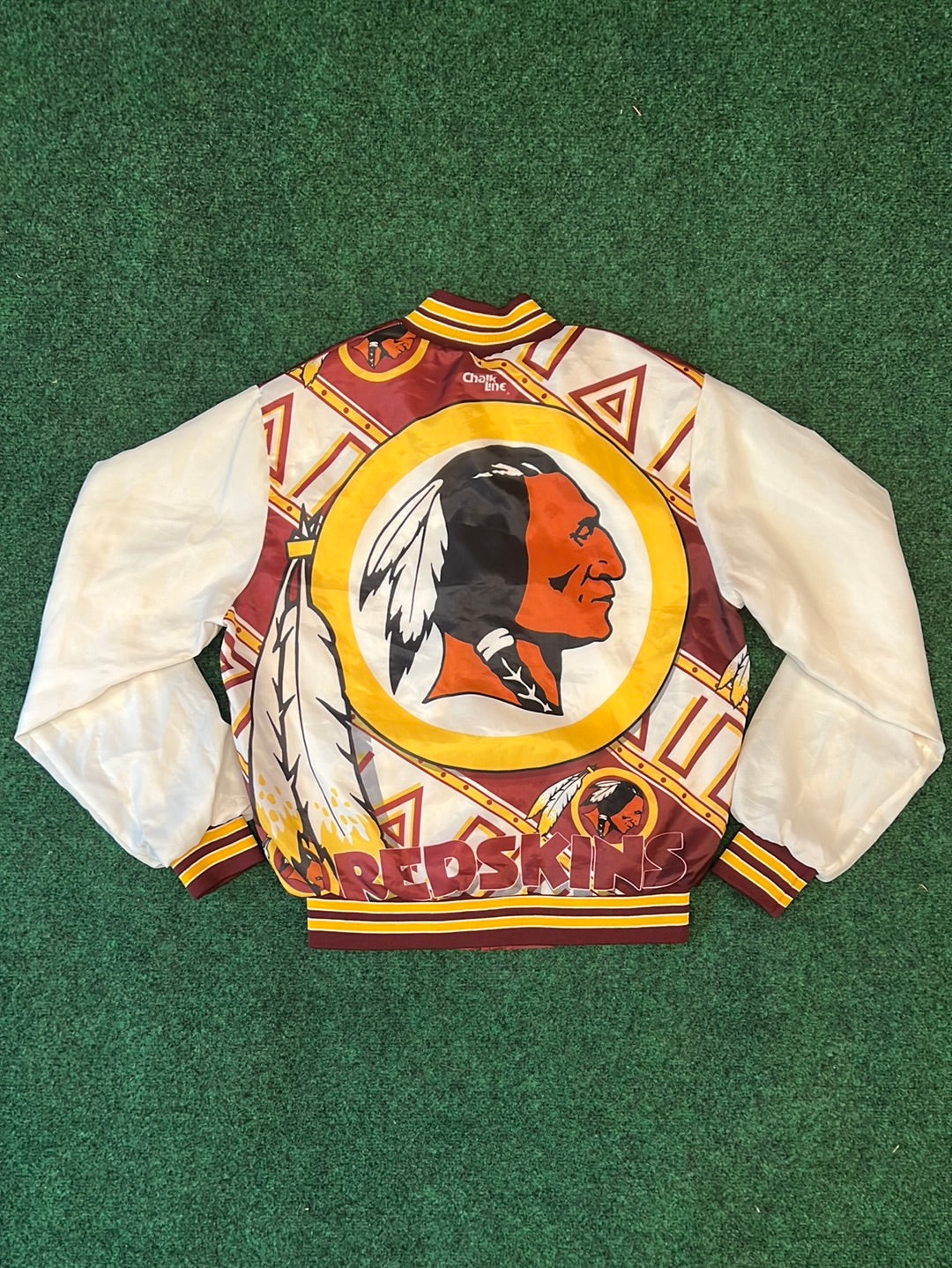 90s Vintage Washington Redskins Fanimation NFL Satin Bomber Jacket (Small)