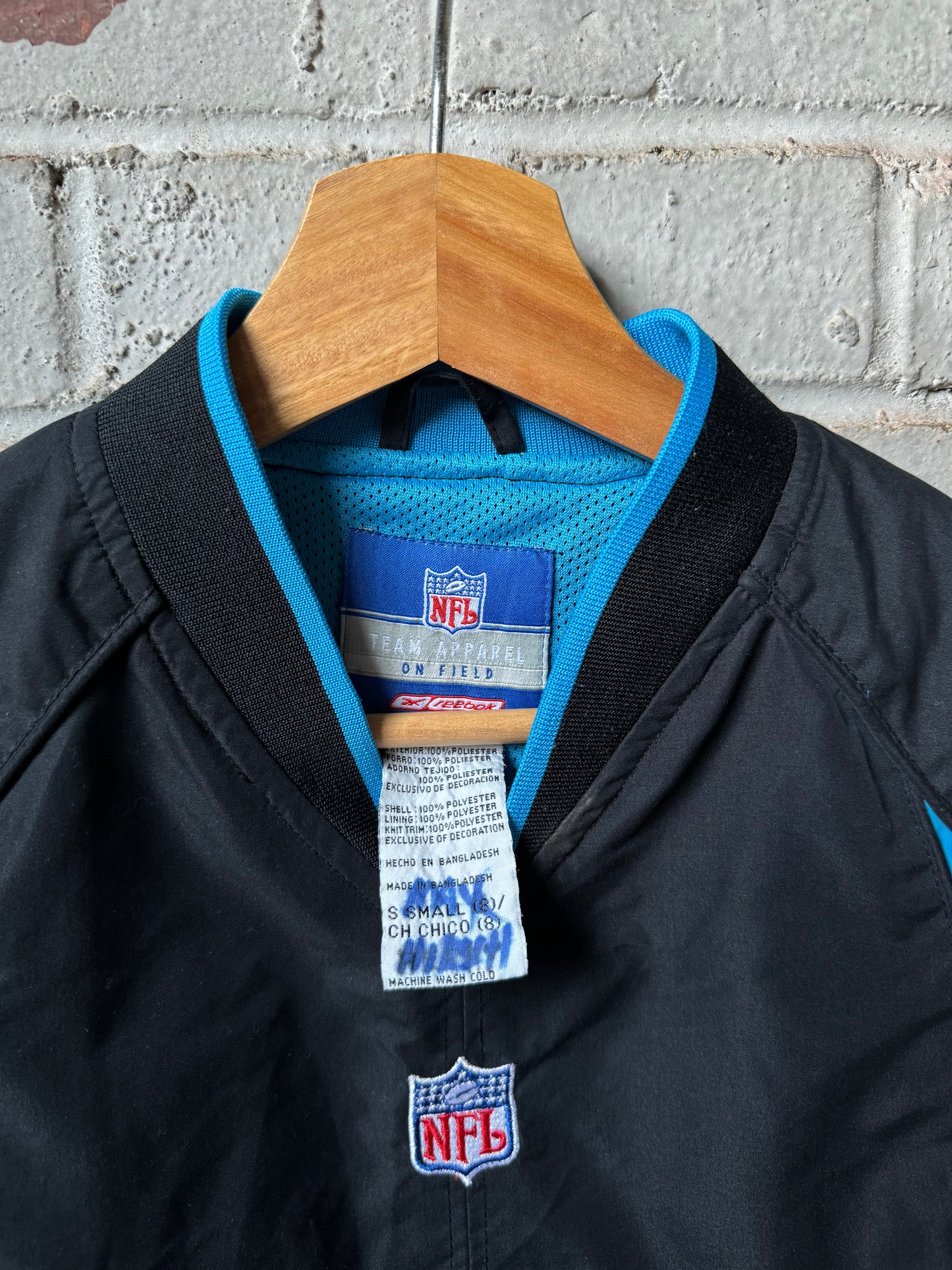 00’s Carolina Panthers Vintage Reebok Cat Scratch Font NFL Pullover (Youth Small)