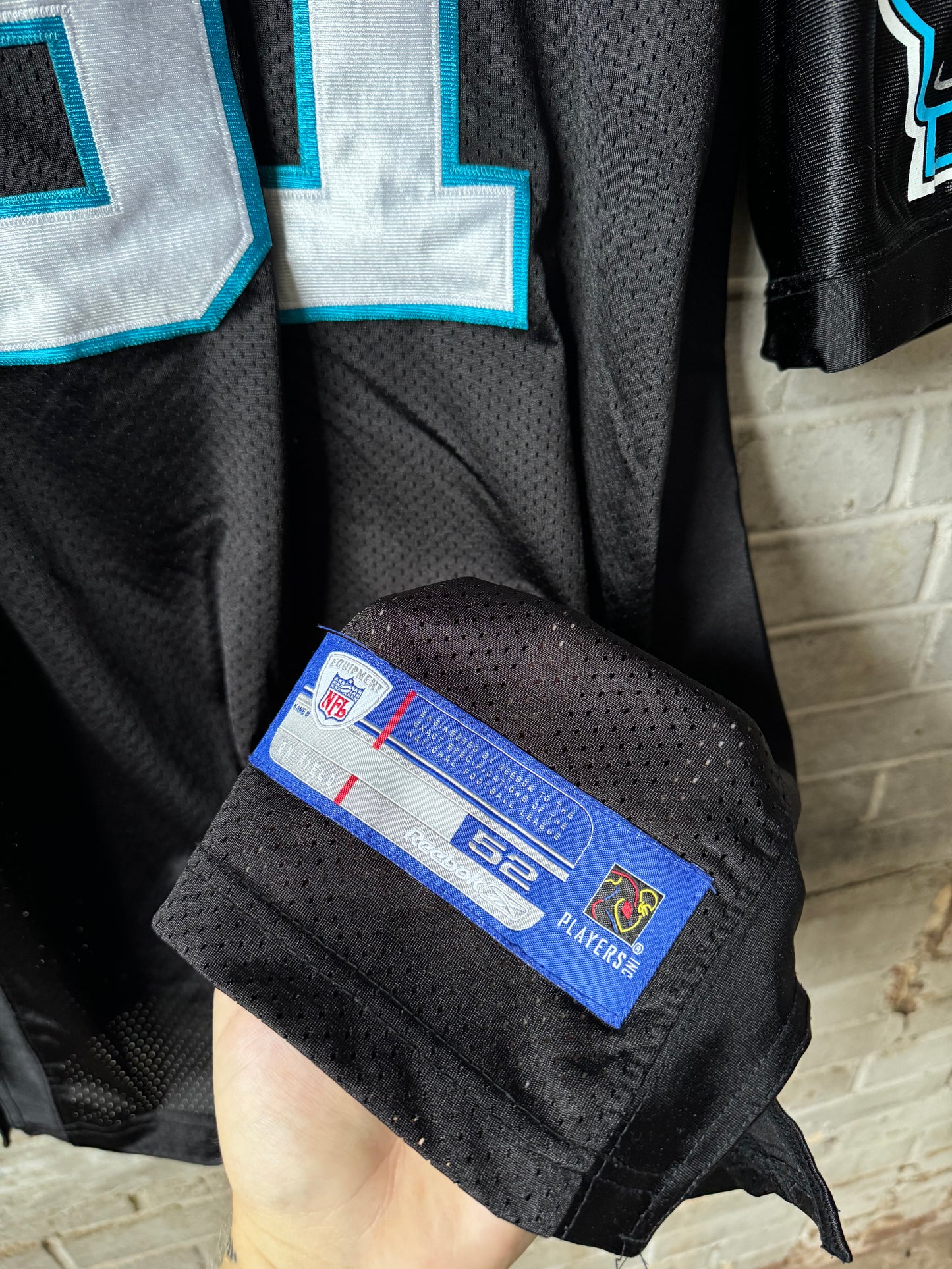 00’s Carolina Panthers #61 McManus Vintage Black Custom On Field Authentic NFL Jersey (52/XXL)