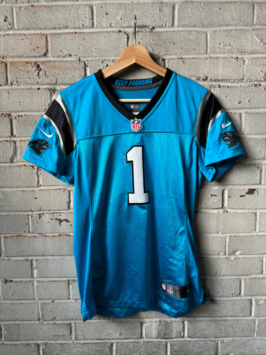 2016 Carolina Panthers Cam Newton Blue Alternate Nike Vapor Limited NFL Jersey (Women’s Small)