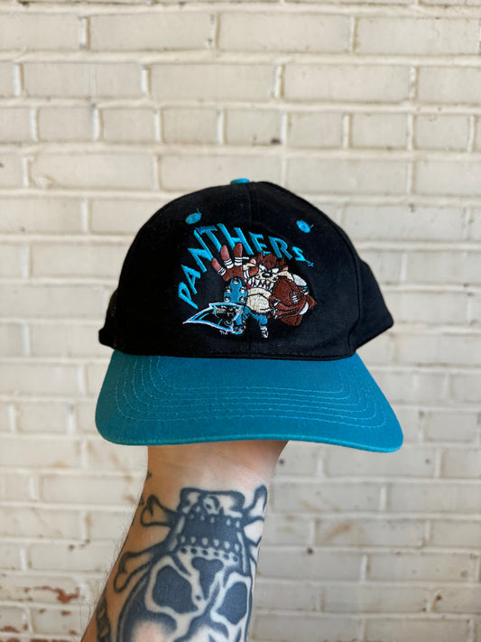 90’s Carolina Panthers Vintage Taz Looney Tunes NFL Snapback Hat (Youth)