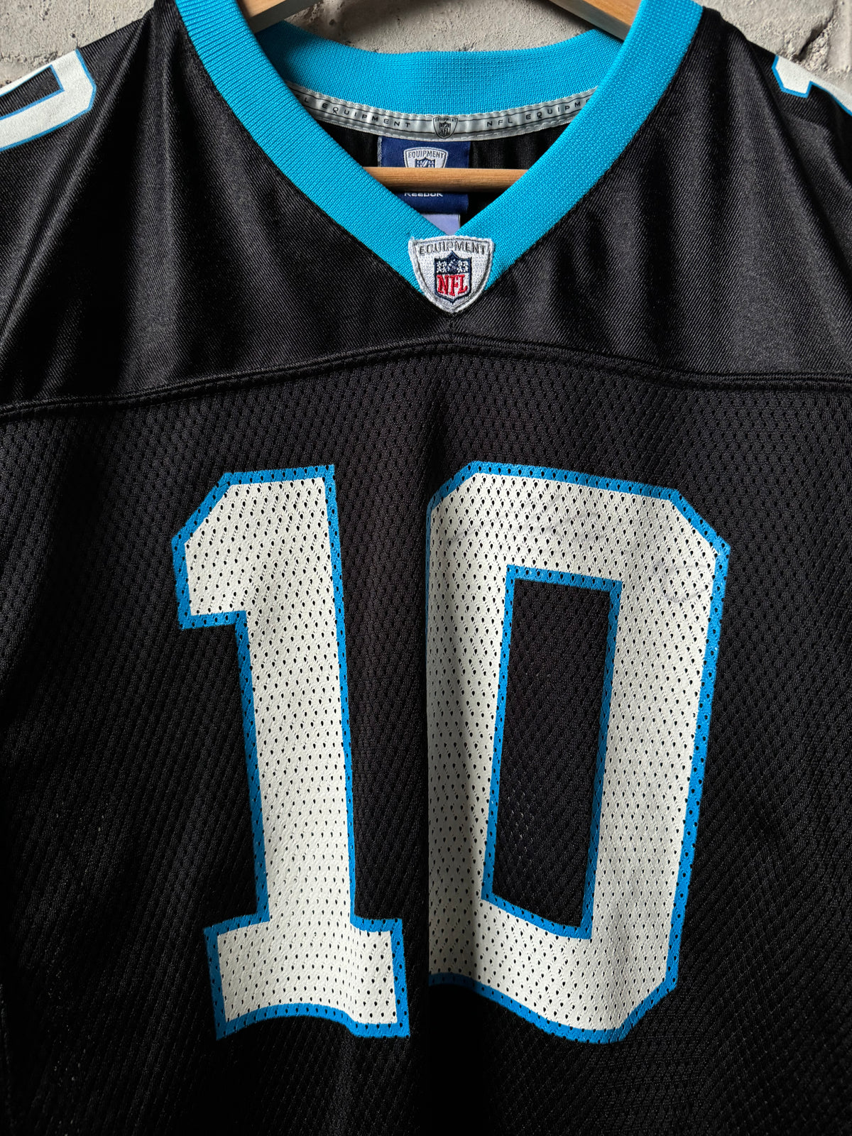 2010 Carolina Panthers Armanti Edwards Vintage Black Reebok NFL Jersey (Youth Large)