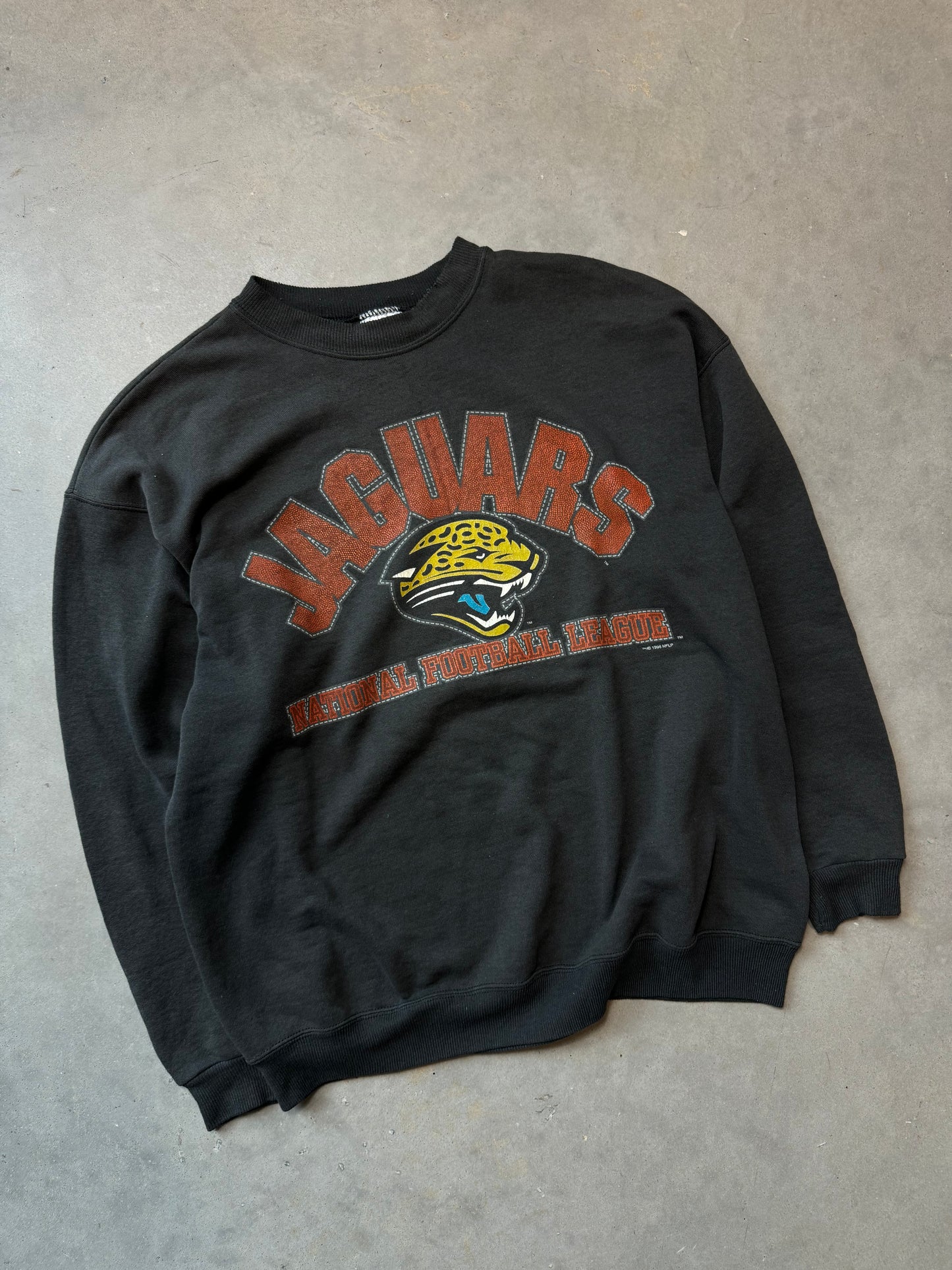 1996 Jacksonville Jaguars Vintage Faded NFL Crewneck (Large)