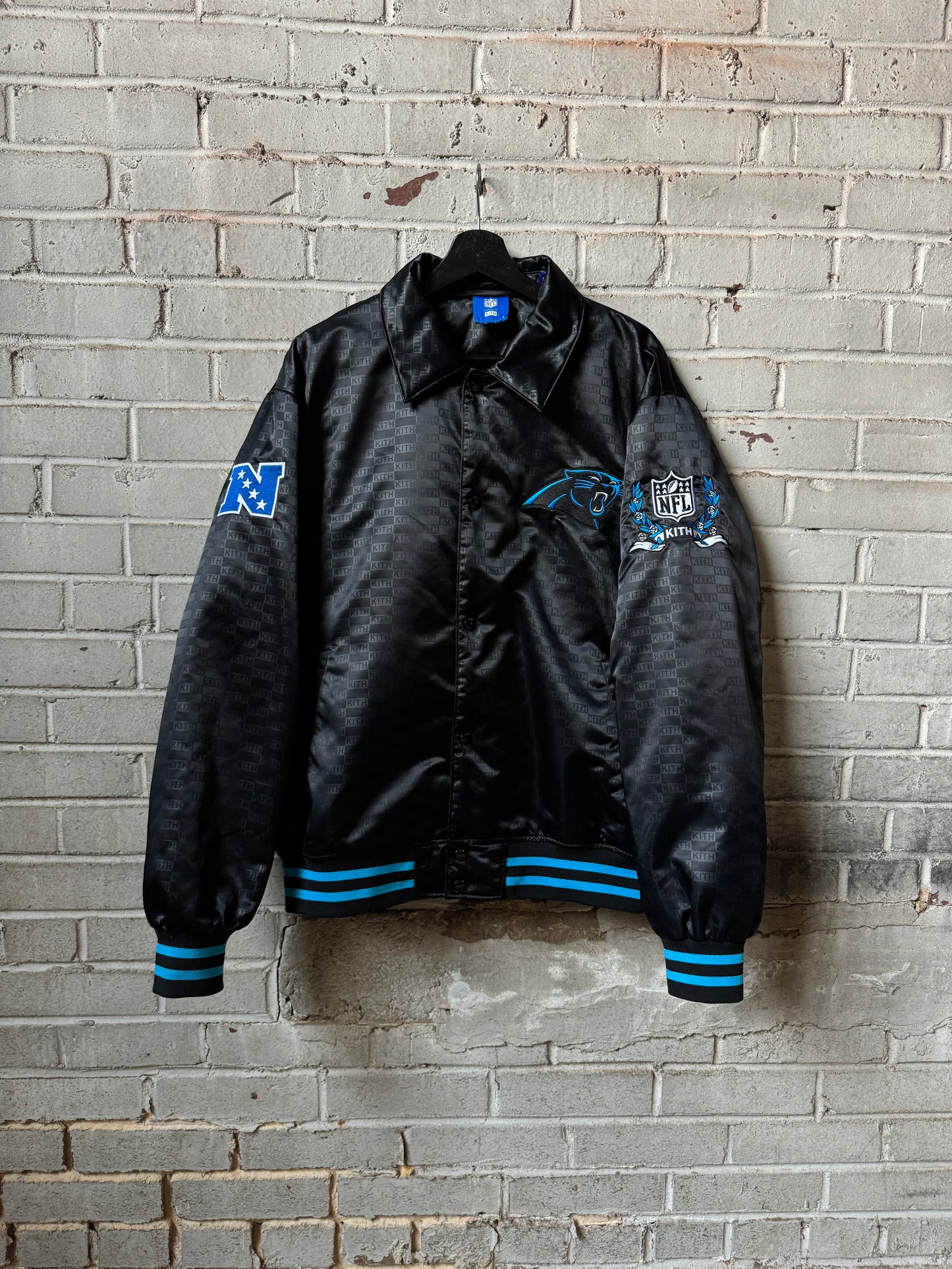 2023 Carolina Panthers x KITH x NFL Satin Bomber Jacket (Large)