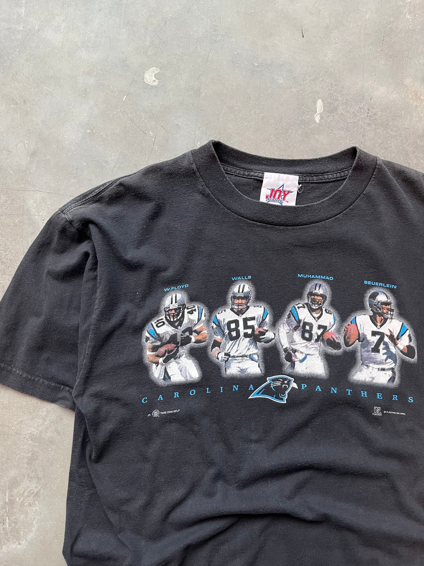 2000 Carolina Panthers Mushin Muhammad Steve Beuerlein Wesley Walls William Floyd Vintage Players Tee (Large)