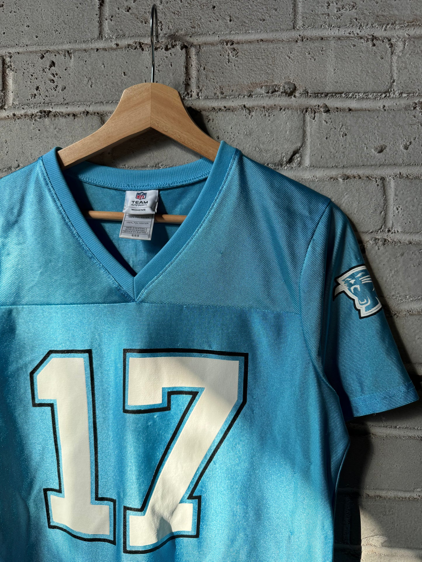 00’s Carolina Panthers Jake Delhomme Vintage Blue NFL Jersey (Women’s Medium)
