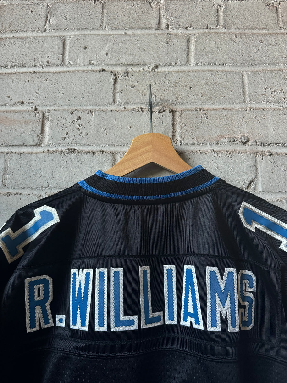 00’s Detroit Lions Roy Williams Vintage Black Alternate Reebok Stitched NFL Jersey (Large)