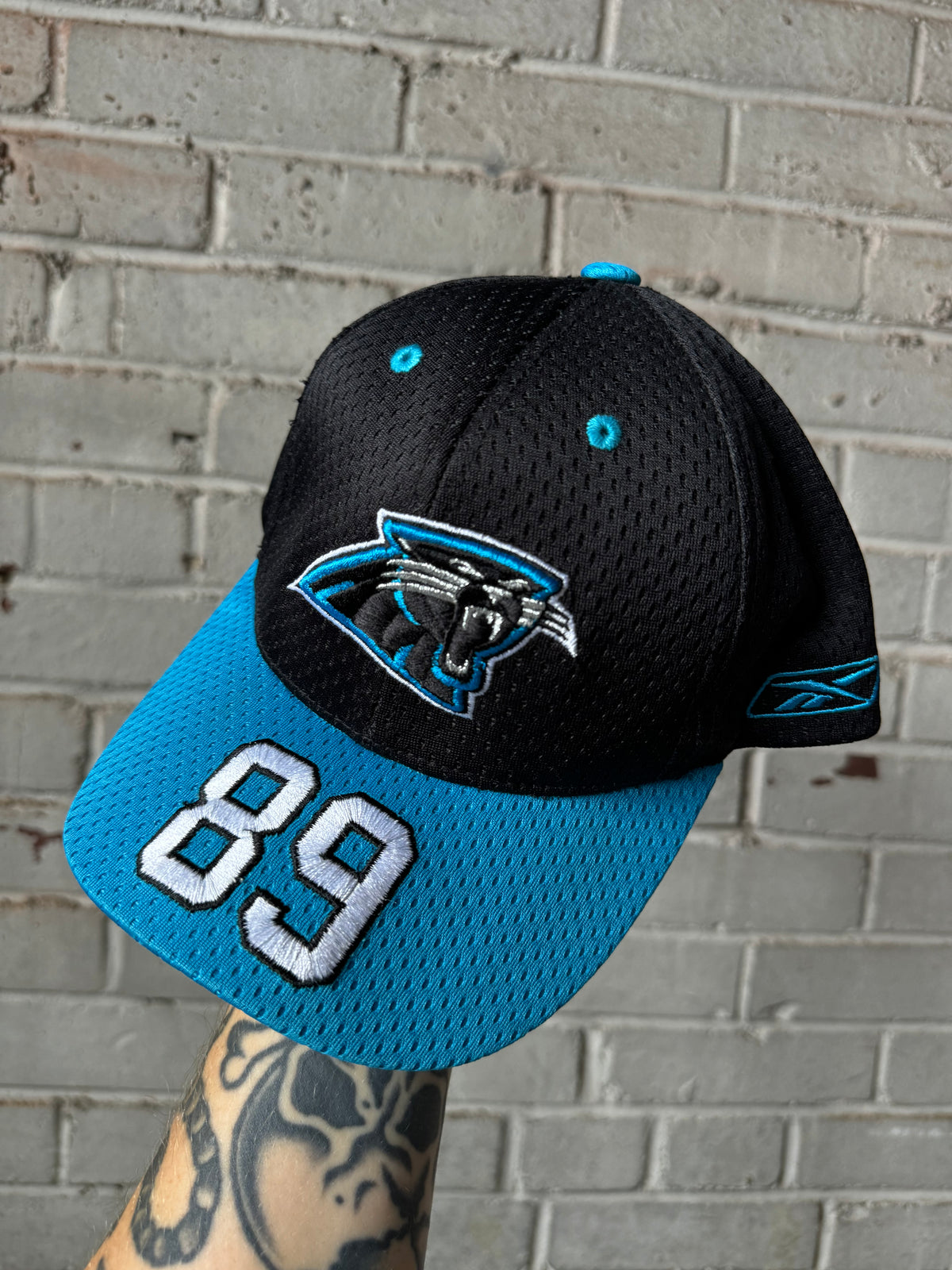00’s Carolina Panthers Steve Smith Vintage Reebok Mesh Jersey Style Strapback NFL Hat (Youth)