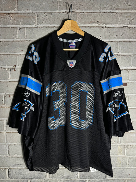 00’s Carolina Panthers Mike Minter Vintage Black Reebok Cropped NFL Jersey (XL)