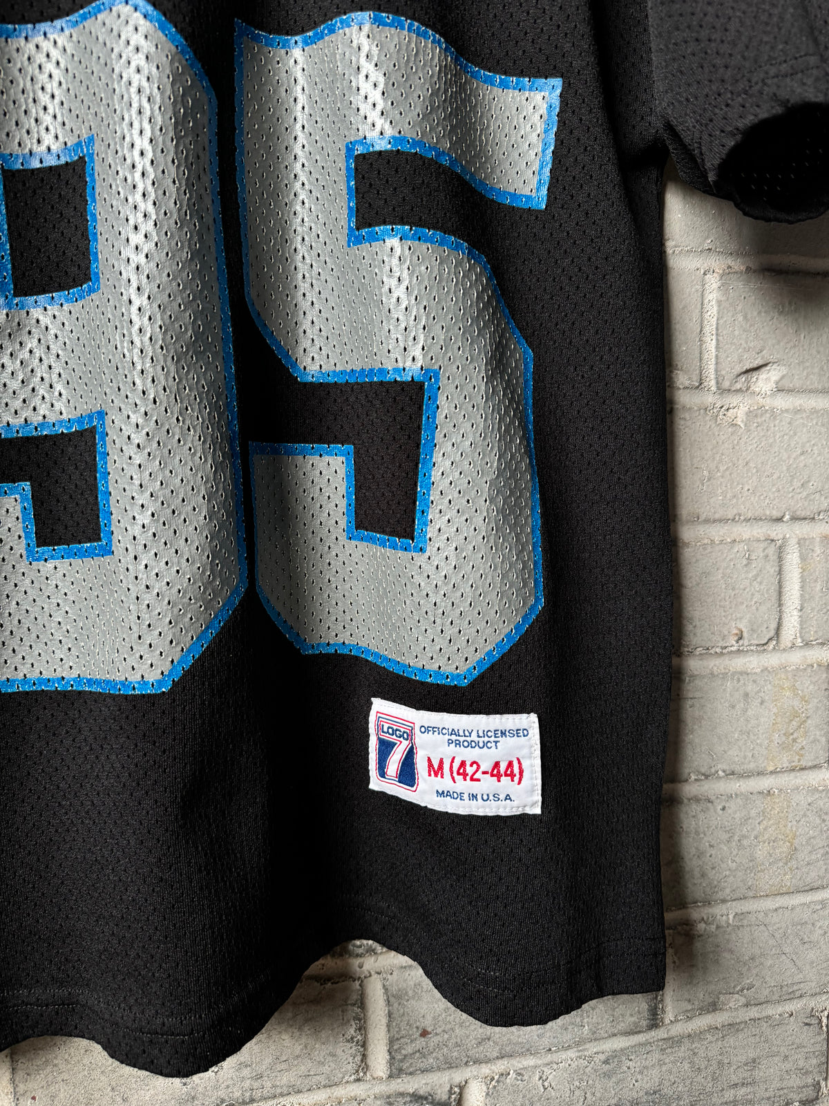 1995 Carolina Panthers Vintage Black Logo 7 Inaugural Season Mesh NFL Practice Jersey (Medium)