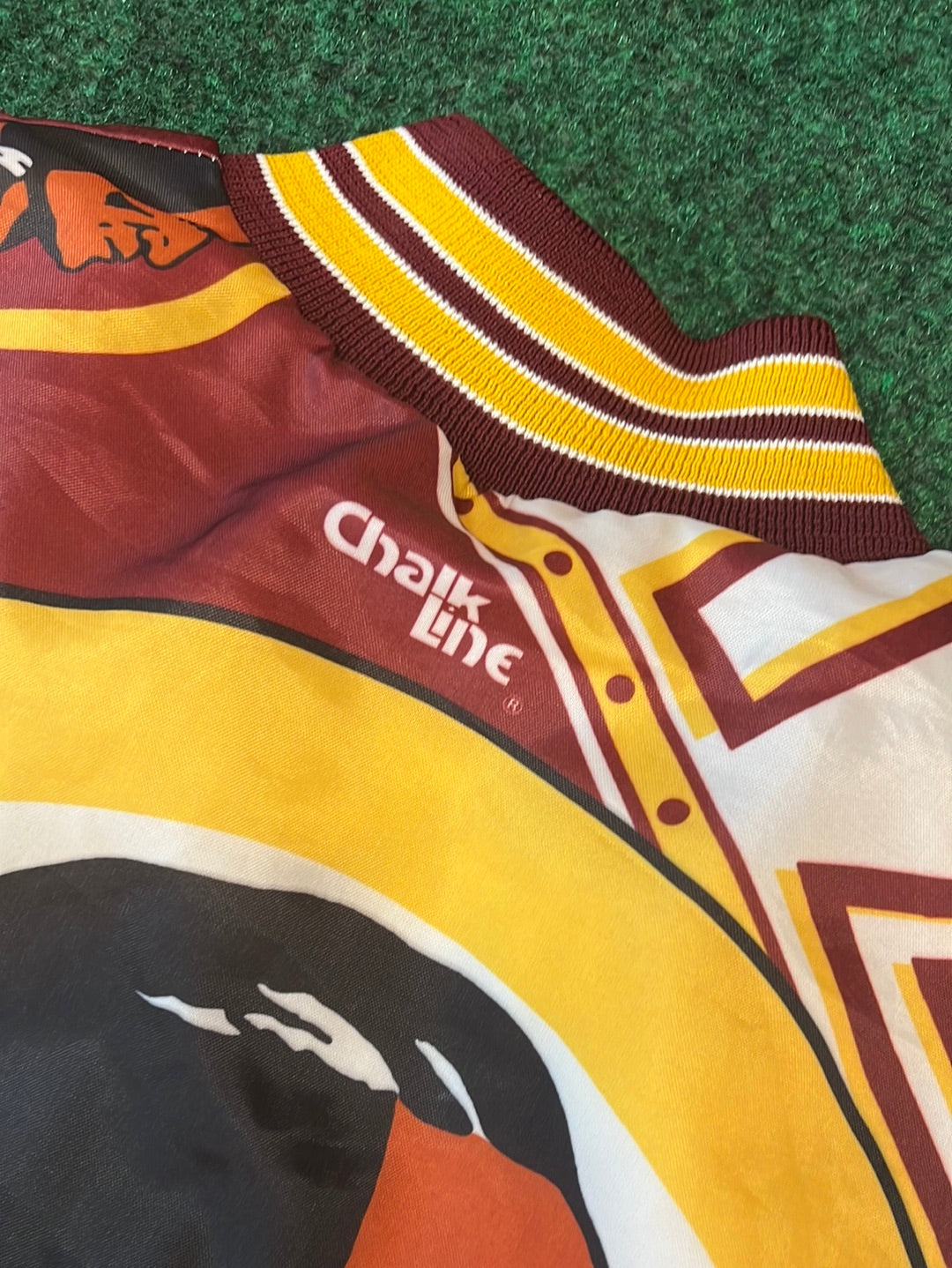 90s Vintage Washington Redskins Fanimation NFL Satin Bomber Jacket (Small)