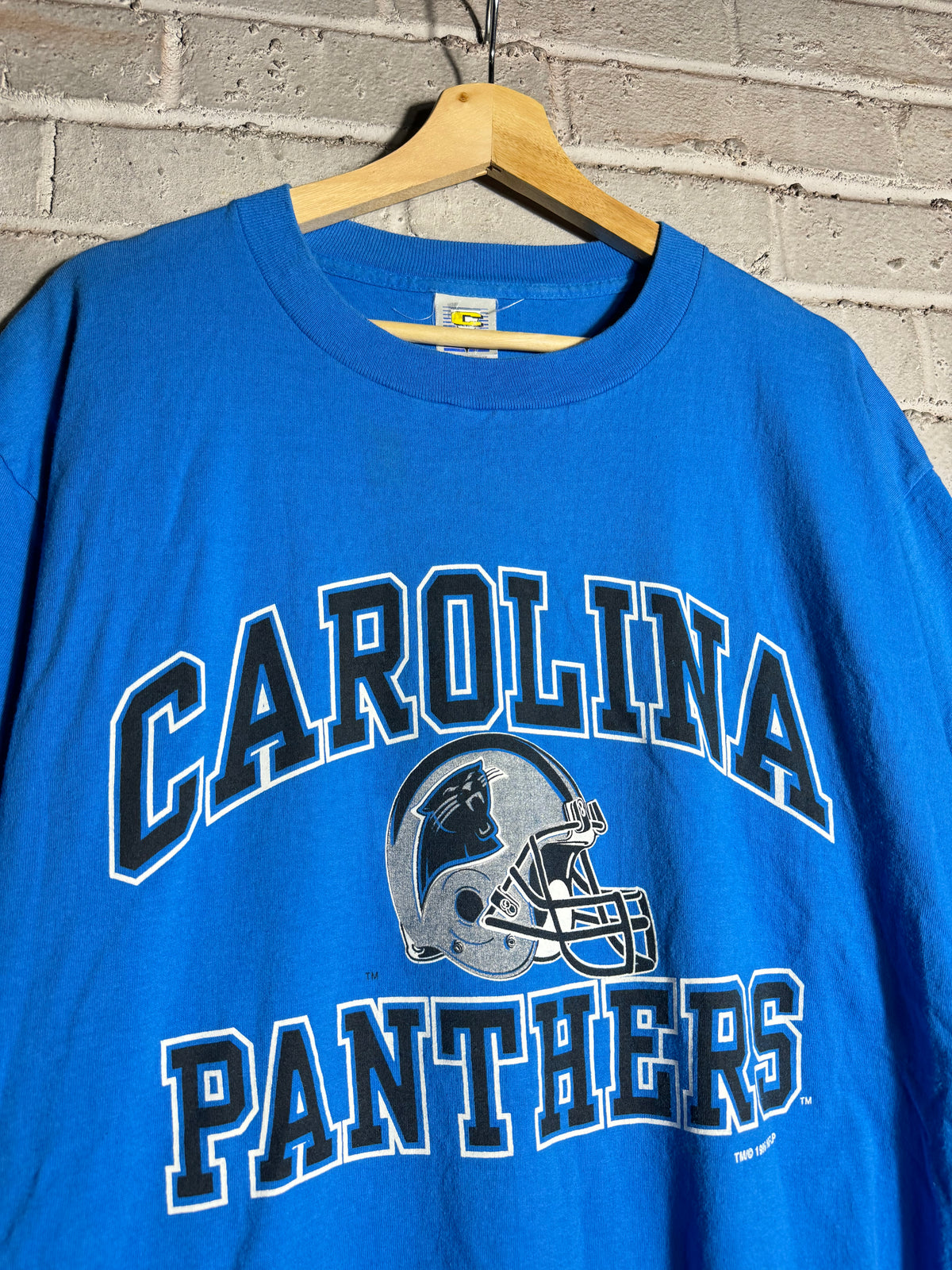 1996 Carolina Panthers Vintage Competitor Arch Spellout NFL Tee (XL)