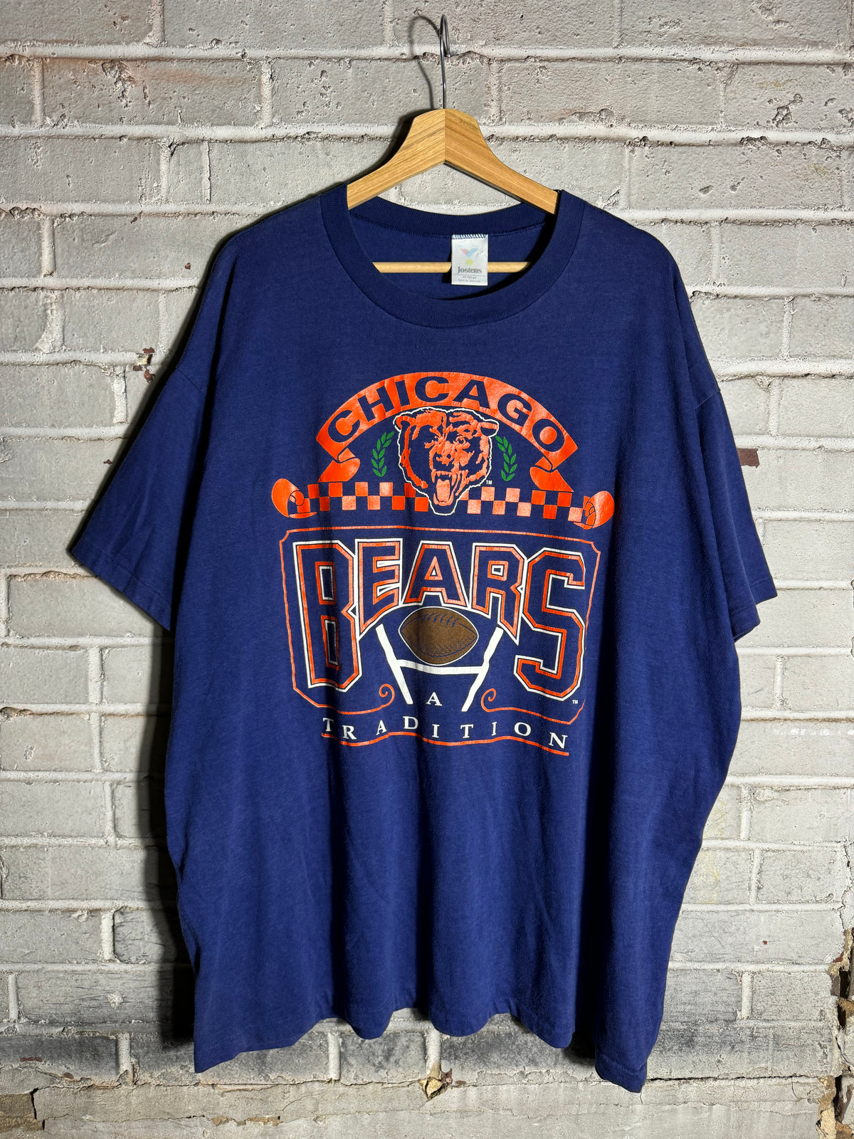 90’s Chicago Bears Vintage Navy Blue NFL Graphic Tee (XXL)