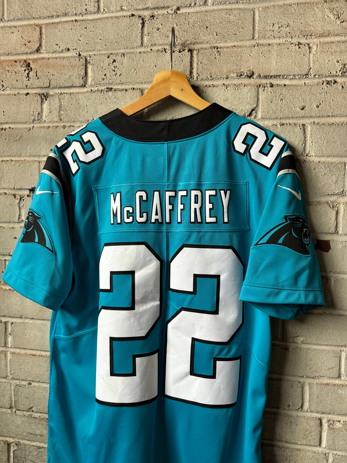 2022 Carolina Panthers Christian McCaffrey Blue Alternate Nike Vapor Limited Stitched NFL Jersey (Medium)