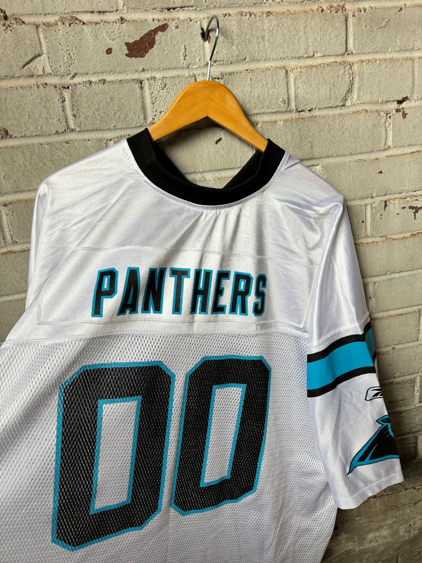 00’s Carolina Panthers Sir Purr Style White Reebok NFL Jersey (4XL)