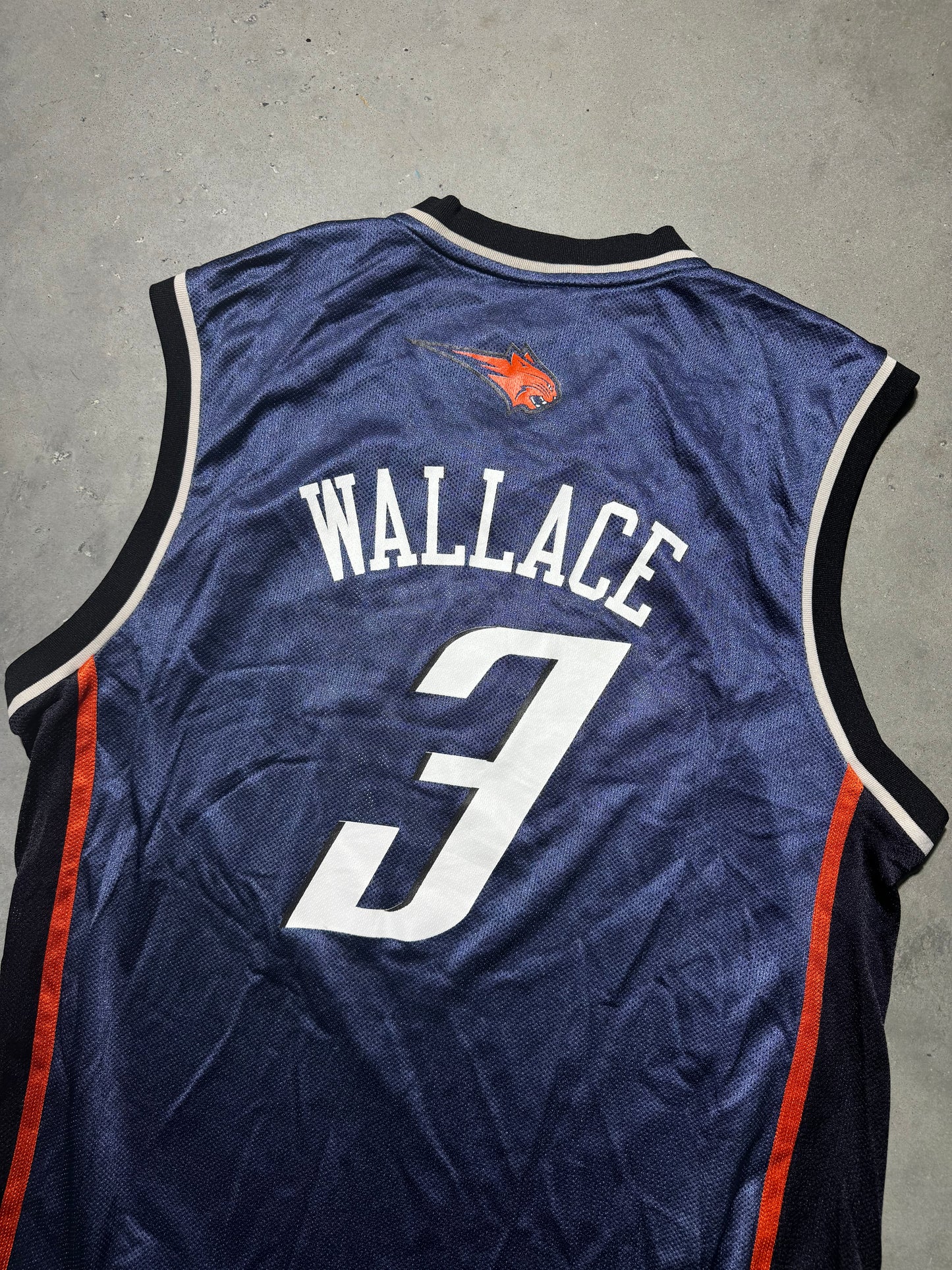 00’s Charlotte Bobcats Gerald Wallace Vintage Blue Adidas NBA Jersey (Large)