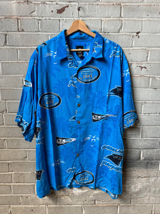 2003 Carolina Panthers Vintage NFC Champions NFL Hawaiian Shirt (XXL)