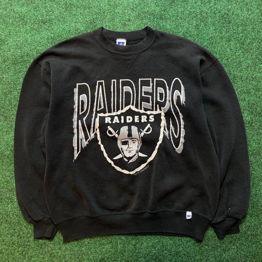 1994 Los Angeles Raiders Russell Athletic NFL Vintage Crewneck (Large)